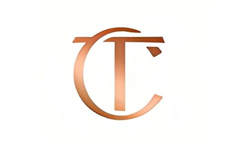 Stylized CT emblem on white background