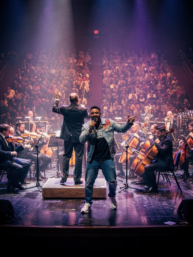 Live symphony orchestra performance representing international cultural events, orchestra touring, cultural partnerships, audience engagement and international expansion for arts organisations.
