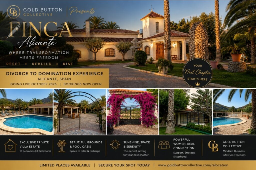 Divorce to Domination Experience in Alicante, Spain at a luxury private villa by Gold Button Collective.