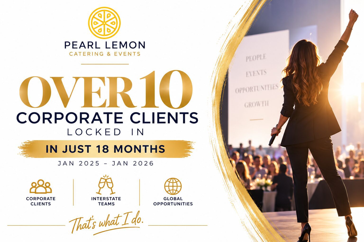 Pearl Lemon Catering & Events £400K+ commercial revenue generated