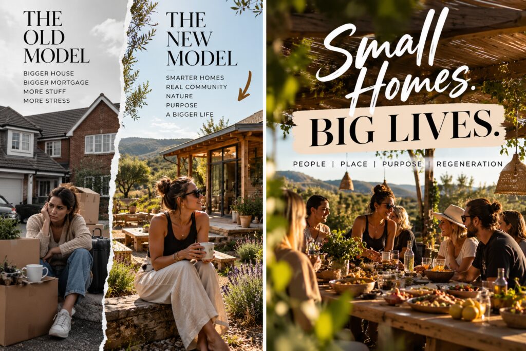 Small homes and shared community spaces for sustainable living in Spain