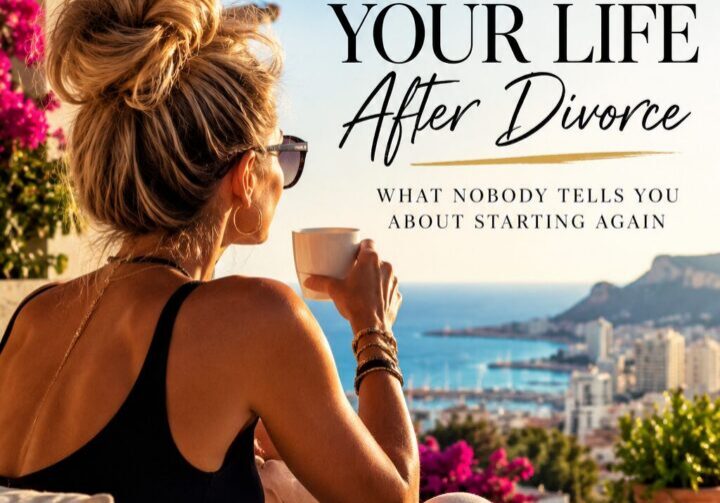Woman rebuilding her life after divorce overlooking Alicante, representing the Divorce to Domination™ approach by Gold Button Collective